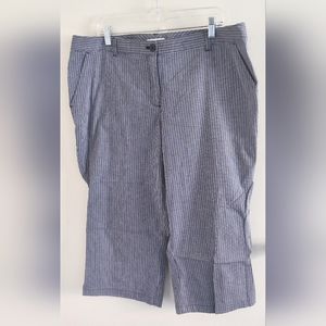 First Issue Liz Claiborne company women's size 18  blue and white striped pants